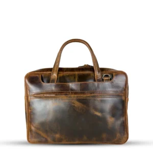 Luxeira Leather Laptop Bag Brown